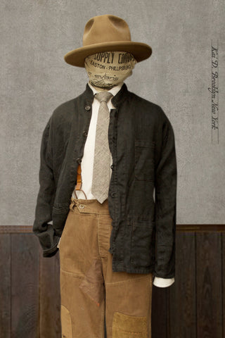 O'Hara Shirt - Garment Dyed Heavy Linen - Black - L, XL (NO RETURN)