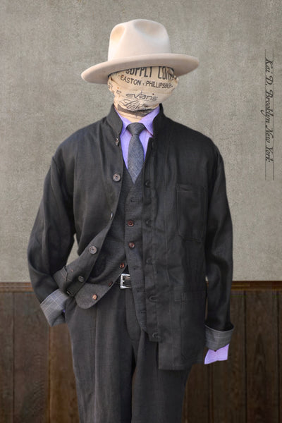 O'Hara Shirt - Heavy Linen - Black - M, L, XL