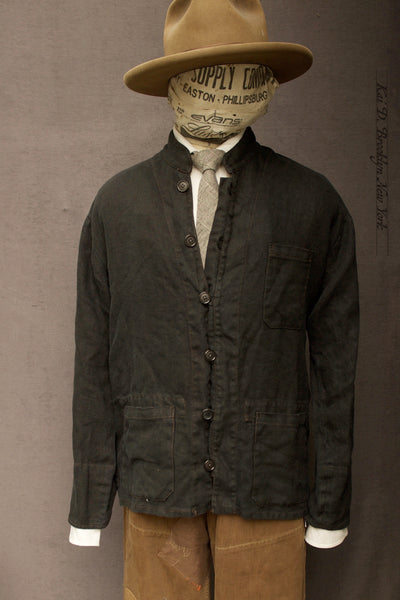 O'Hara Shirt - Garment Dyed Heavy Linen - Black - L, XL (NO RETURN)