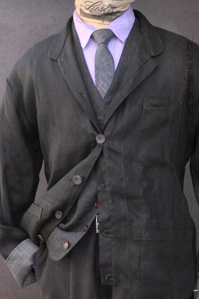 O'Hara Shirt - Heavy Linen - Black - M, L, XL