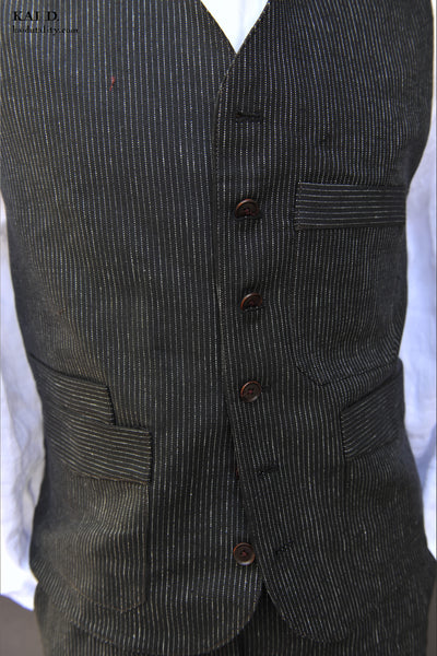 Shoemaker's Vest - Black Pin - M