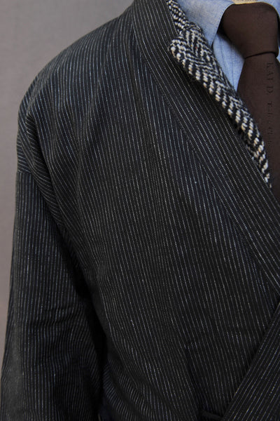 Japanese Farmer Coat - Black Pin - M (NO RETURN)
