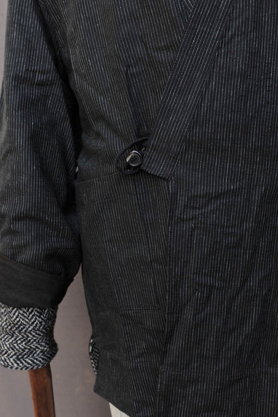 Japanese Farmer Coat - Black Pin - M (NO RETURN)