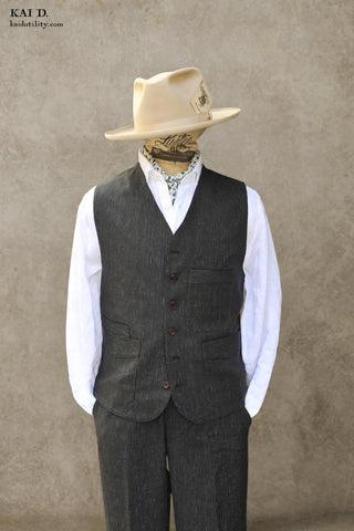 Shoemaker's Vest - Black Pin - S, M, L, XL, XXL