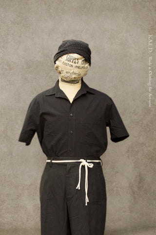 Cassady Shirt - Japanese Black Seersucker  - S, M, L, XL, XXL