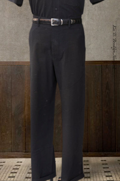 Bosun Pants -Black Seersucker - 30, 32, 34, 36