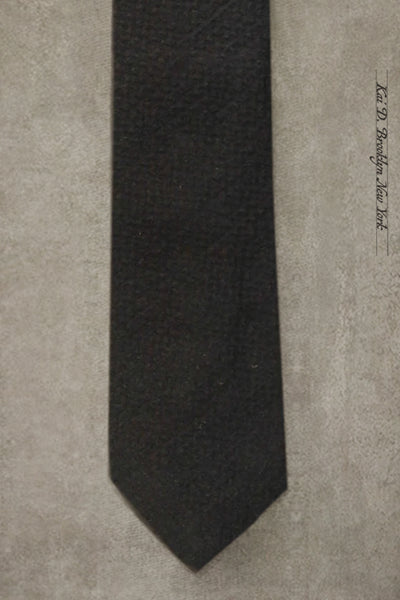 Seersucker Tie - Black