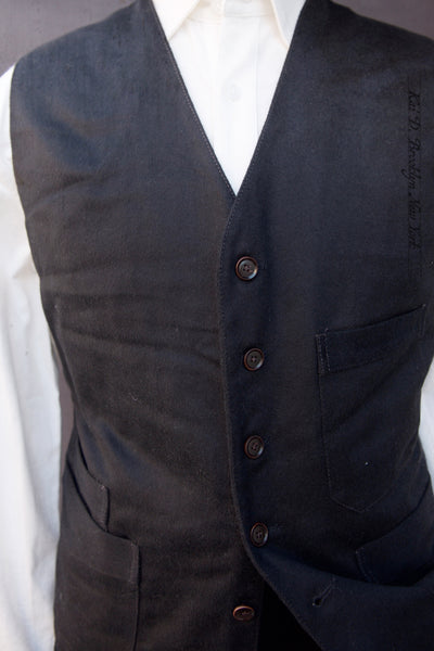 Shoemaker's Vest - Black Cashmere - XL
