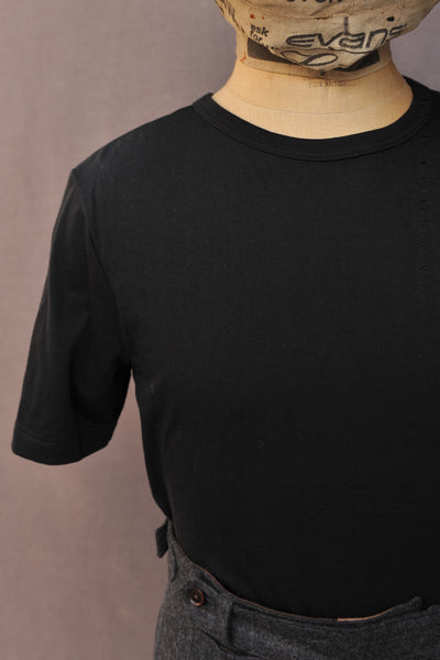 1950s Mens Loopwheel Tee - Black - M, L, XL