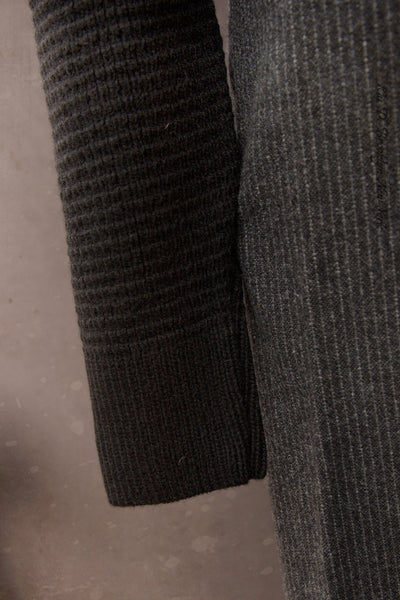 Waffle Stitch Raglan Sweater - Merino Cashmere - Black - M, L, XL