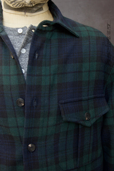 Maurice Over Shirt - Blackwatch wool  - L, XL