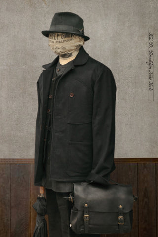 Hardy Chore Jacket - Black Wool Cashmere - S, M, L, XL (NO RETURN)