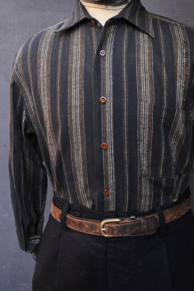 Cassady Shirt (Relaxed Cut)- Blanket Stripe Cotton - L, XL, XXL