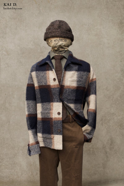 Blanket Wool Stroller Jacket - Big Plaid - L