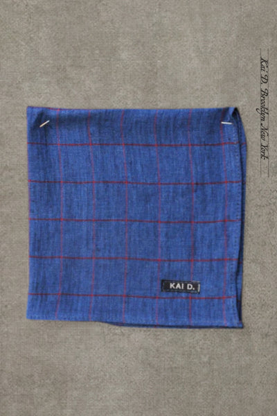 Irish Linen Pocket Square - Windowpane