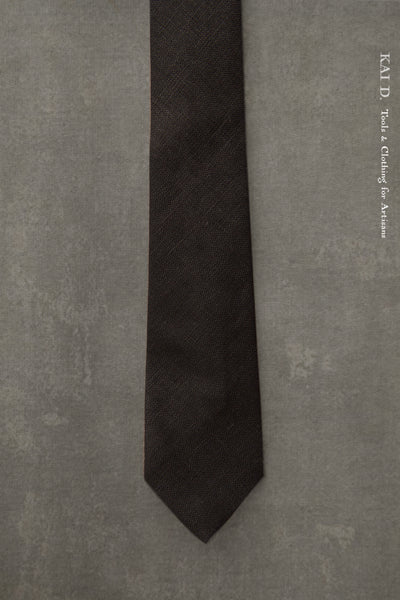 Japanese Linen Tie - Black
