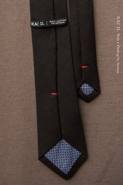Japanese Linen Tie - Black