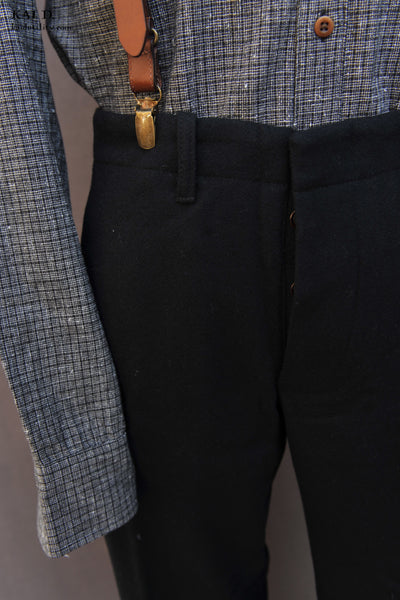 Borough Pants - Wool Cashmere Herringbone - 32, 34, 36