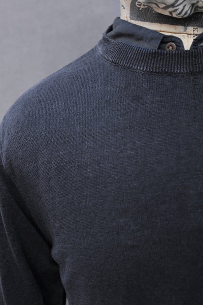 Fine Gauge Linen LS Tee - Black - S, M, L