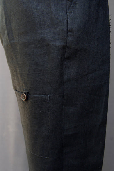 Lukas Pants - Japanese Black Linen - 30, 32, 34, 36, 38