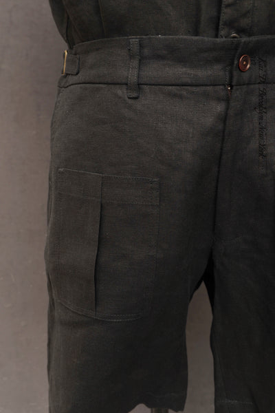 Martin Shorts - Japanese Black Linen - 30, 32, 34
