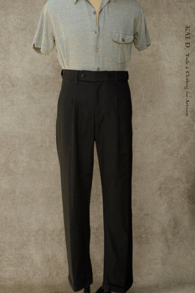 Novelist Trousers - Cotton Linen Herringbone Twill - 32, 38