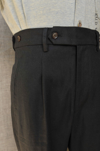 Novelist Trousers - Cotton Linen Herringbone Twill - 32, 38