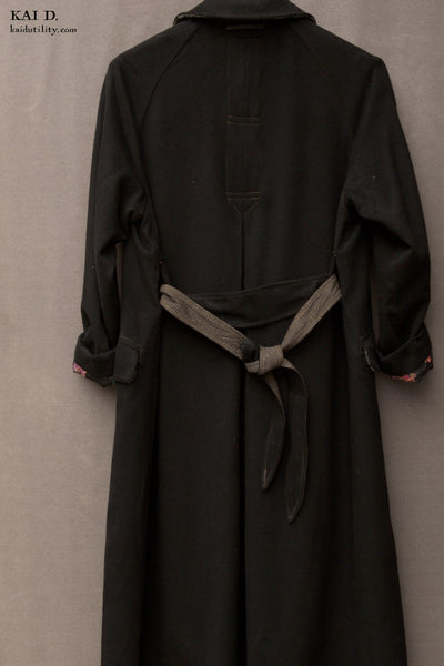 Wool Cashmere Sontag Coat - Black - S