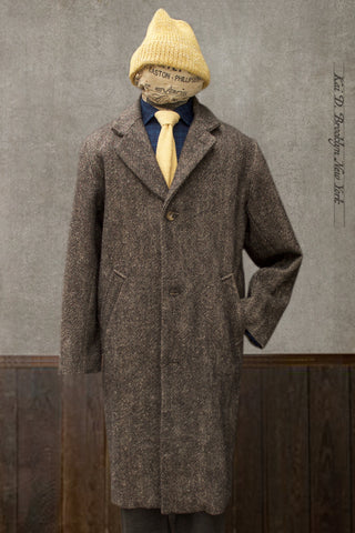 Chunky Wool Linen Tweed Coat - S, M (NO RETURN)