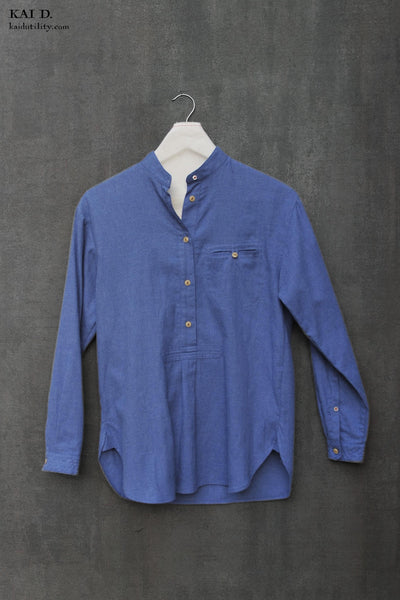 Frankenthaler Shirt - Blue Heather - XS, S, M