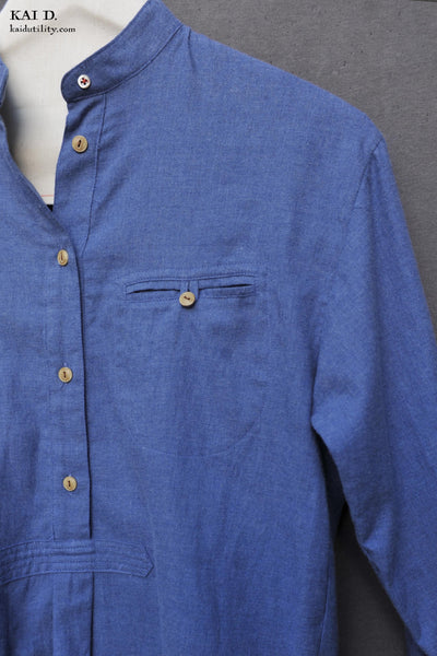Frankenthaler Shirt - Blue Heather - XS, S, M