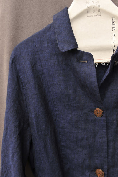 Anthropologist Coat - Indigo Linen  Heather- S, M