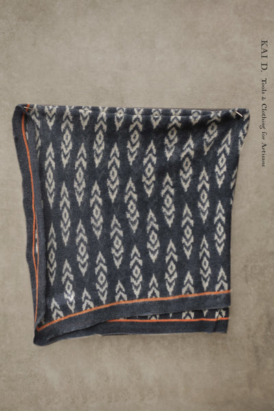 Pure Cashmere Bandana Scarf - Blue