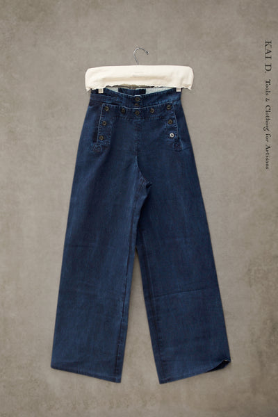 Sailor Pants - Stone Washed indigo -  XS, L