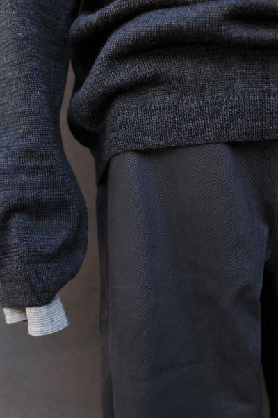 Eske Crew Neck Sweater - Blue Melange - M, L