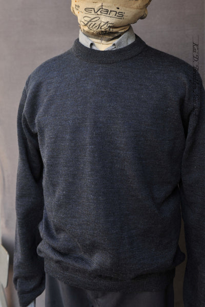 Eske Crew Neck Sweater - Blue Melange - M, L