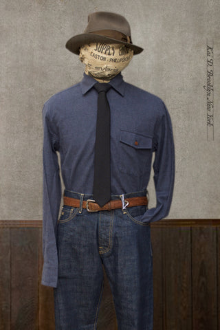 Cassady Shirt (Relaxed Cut)- Blue Baby Flannel - M, L, XL