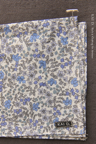 Liberty Floral Pocket Square - Petite Blue Floral
