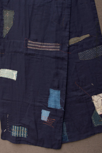 Boro Cotton Scarf - Organic Blue Double Gauze A