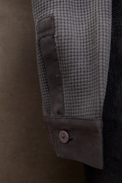Hermann Long Sleeve Henley - Blue Grey - M, L, XL