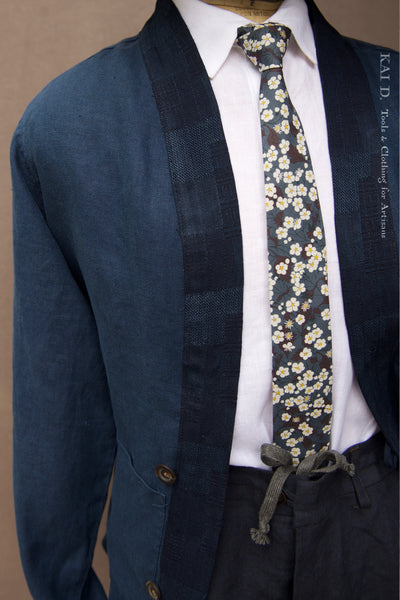 Klee Linen Komono Jacket - Blue - L