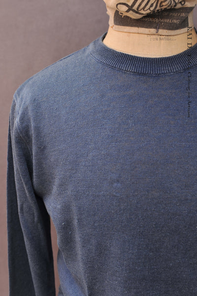 Fine Gauge Linen LS Tee - Dark Blue - XL