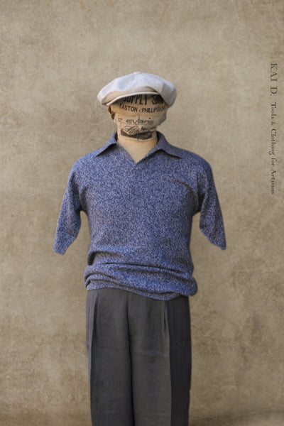 Perlman Polo - Cotton Cashmere - Marled Blue - S, M, L