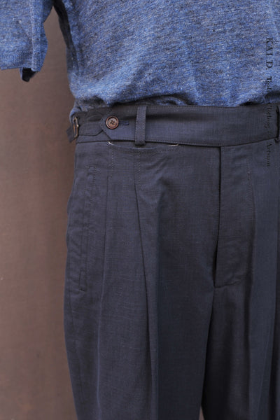 Wide Leg Matisse Pants - Cool Touch Cotton Linen - Blue - 30, 32, 34