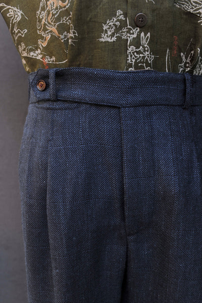 Wide Leg Matisse Pants - Tropical Hopsack Wool - 30, 32, 34, 36