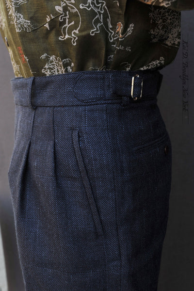 Wide Leg Matisse Pants - Tropical Hopsack Wool - 30, 32, 34, 36