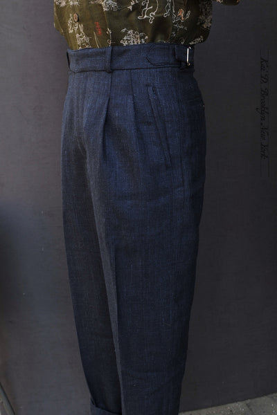 Wide Leg Matisse Pants - Tropical Hopsack Wool - 30, 32, 34, 36