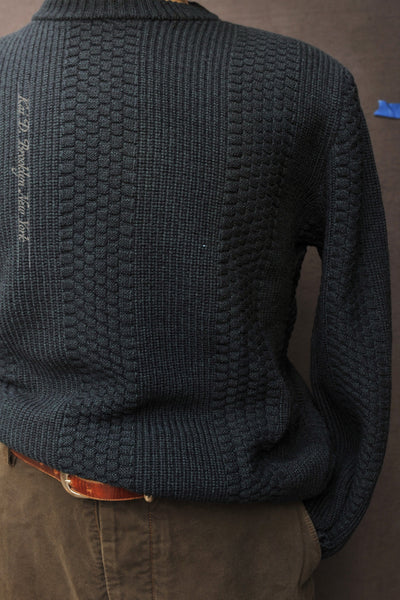 Mixed Stiitch Crew Neck Sweater - Oil Mouline - 4(M), 5(L), 6(XL)