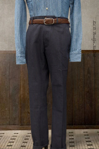 Finn Trousers - Blue Pin - M, L