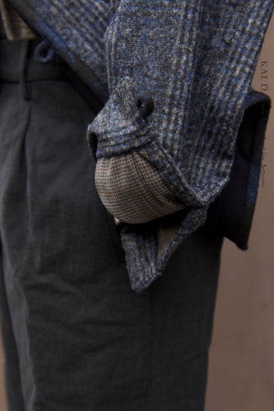Meeker Jacket - Wool Cashmere Texture Plaid - M, L, XL